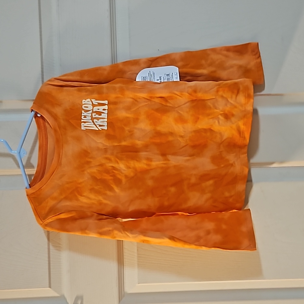 WONDER NATION GIRLS GRAPHIC TEE: ORANGE TIE DYE: NEW WITH TAGS: SIZE S (6/6X)